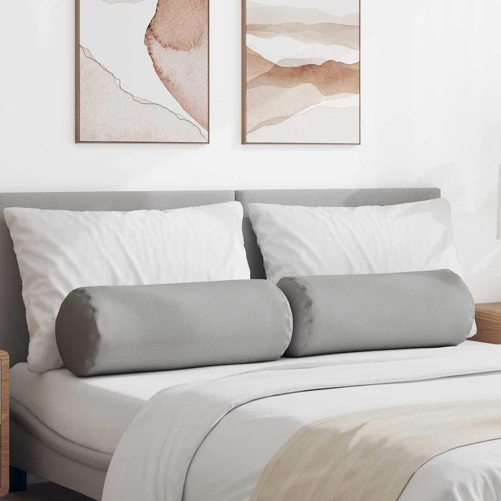 Bolsterpuder 2 Dele Skygrå Ø 25 X 70 Cm Stof