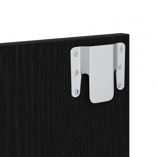 Seng Hovedgærde med Skabe 3 stk Sort eg Konstrueret træ