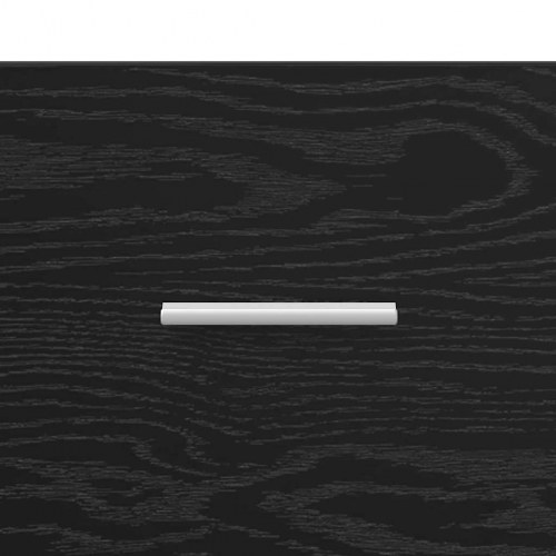 Seng Hovedgærde med Skabe 3 stk Sort eg Konstrueret træ