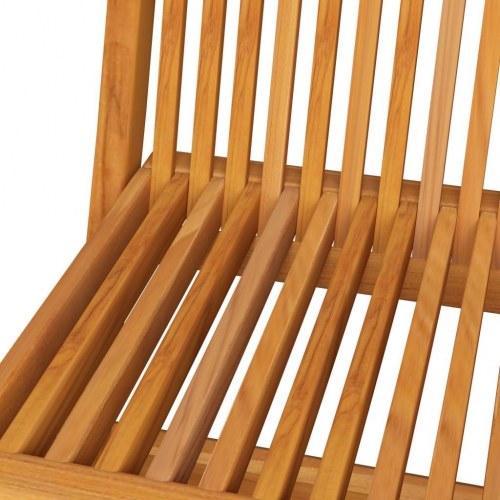 Foldbare havestole med grå hynder - 4 stk. i massivt teaktræ