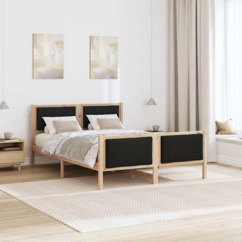 Sengestel med hovedgærde 150 x 200 cm i stof