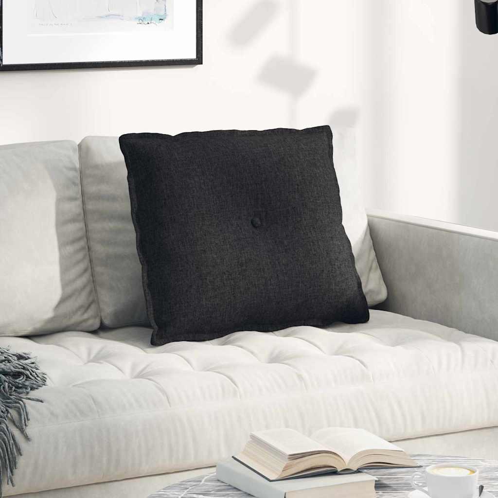 Rygpude Sort 60 x 19 x 50 cm Stof