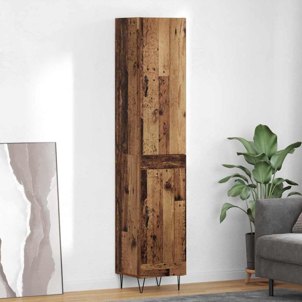 Highboard Gammelt træ 69,5 x 34 x 180 cm Konstrueret træ