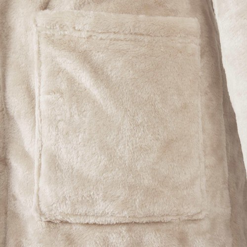 Badekåbe med hætte Beige l Flannel