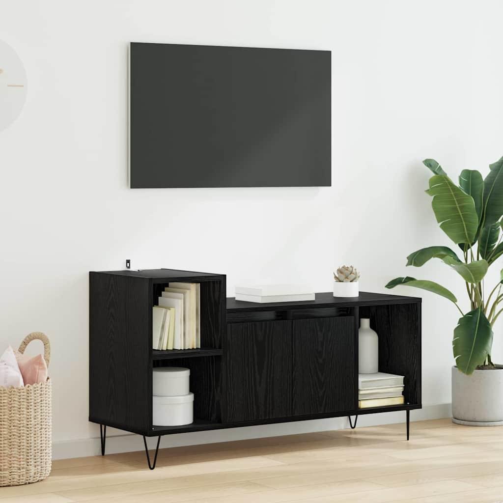 TV-skab Sort eg 100 x 35 x 55 cm Konstrueret træ