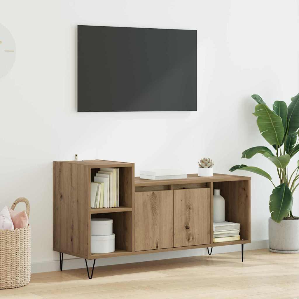 TV-skab Artisan Egetræ 100 x 35 x 55 cm Konstrueret træ
