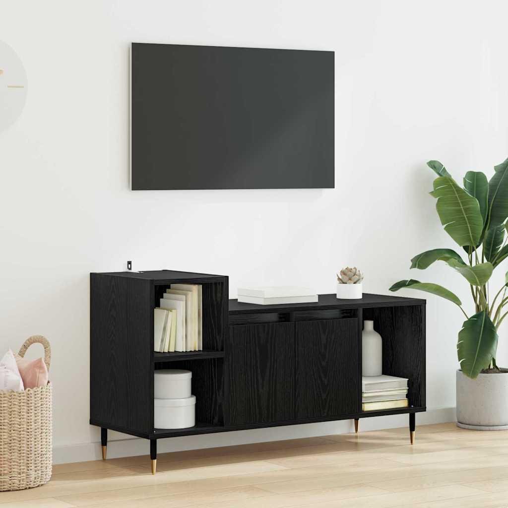 TV-skab Sort eg 100 x 35 x 55 cm Konstrueret træ