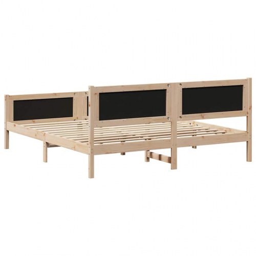 Sengestel med hovedgærde mørkegrå 180 x 200 cm