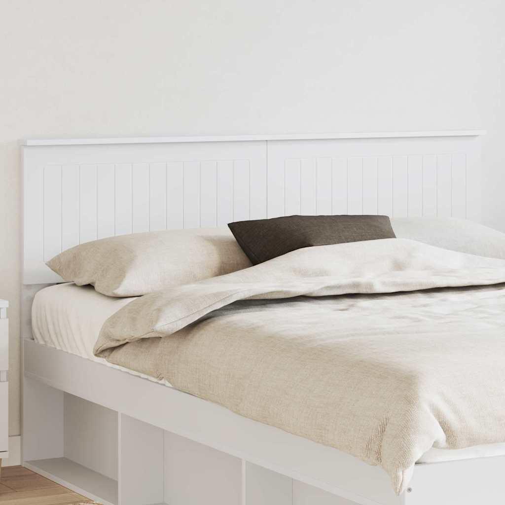 Hovedgærde i hvidt konstrueret træ - rektangulær, 153 × 7 × 90 cm