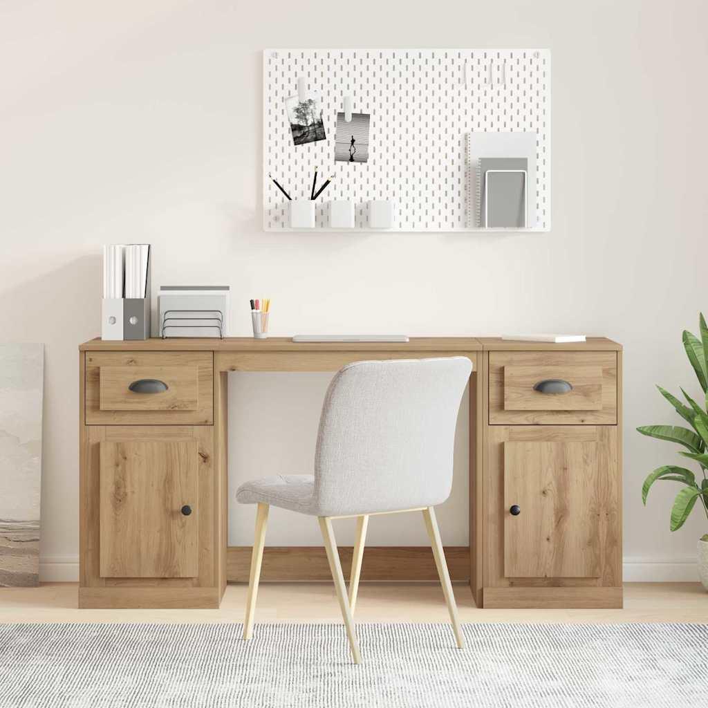 Skrivebord med skab med dør Artisan Egetræ 154,5 x 50 x 75 cm