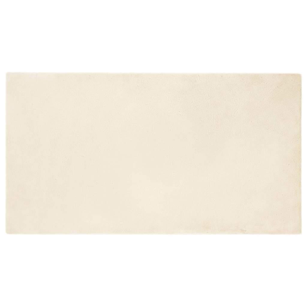 Faux Kanin Pels Tæppe Creme 80 x 150 cm Polyester