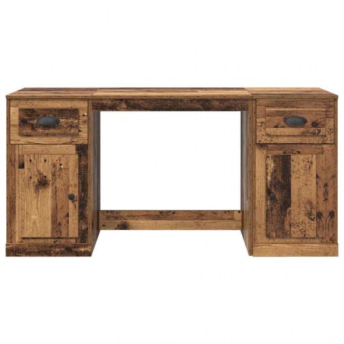 Skrivebord med skab med skuffe Gammelt træ 154,5 x 50 x 75 cm