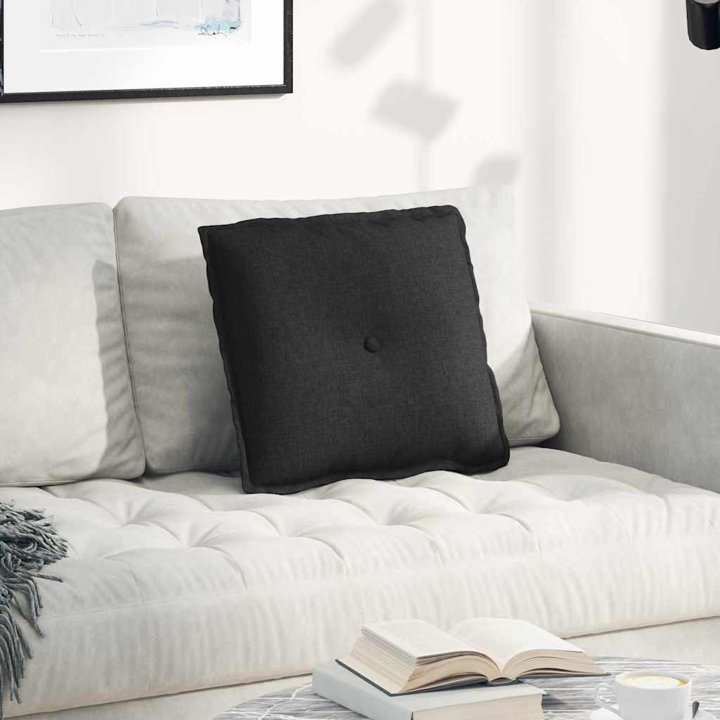 Rygpude Sort 50 x 19 x 45 cm Stof