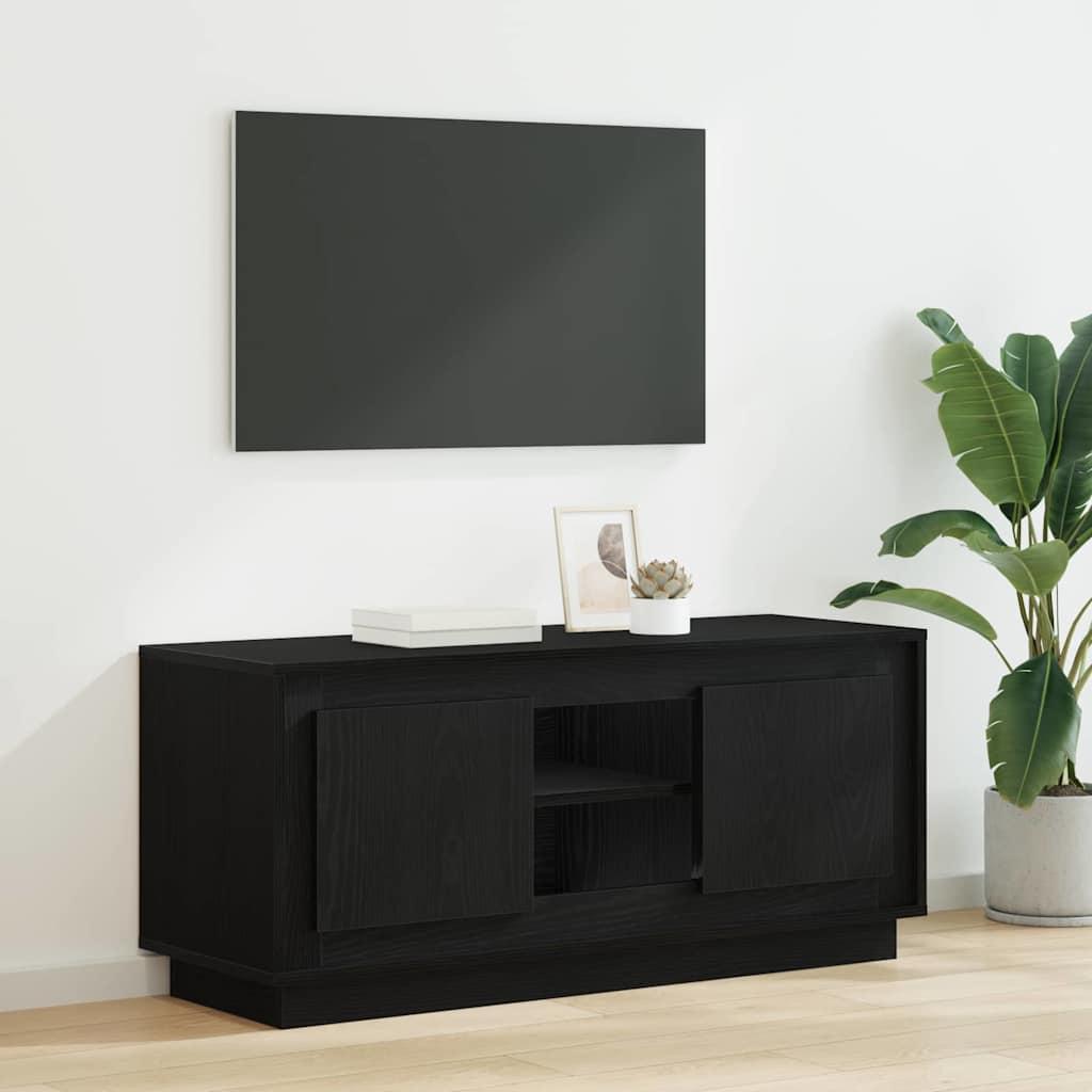 TV-skab Sort eg 102 x 35 x 45 cm Konstrueret træ