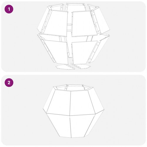 Plantekasse 2 stk Rusten 50 x 50 x 40 cm Cortenstål