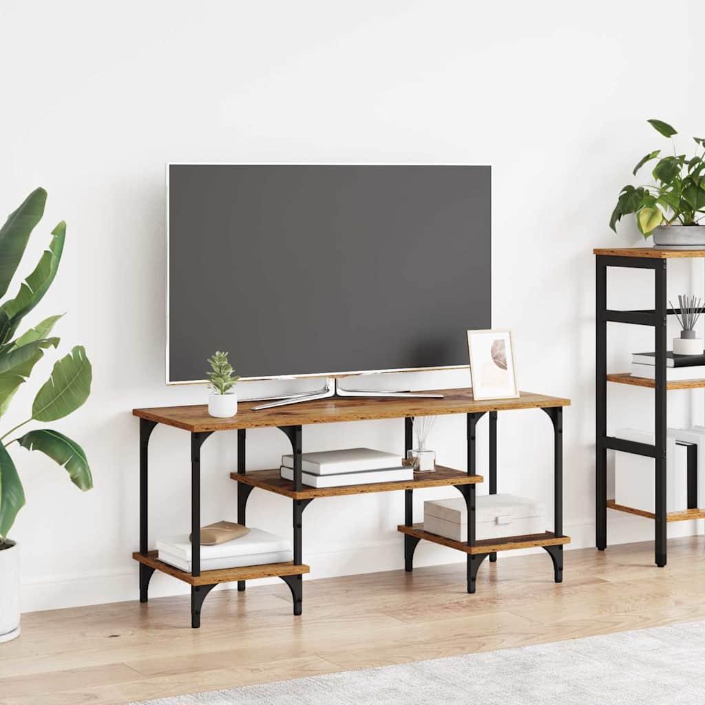 TV-skab Gammelt træ 102 x 35 x 45,5 cm Ingeniørt træ og jern