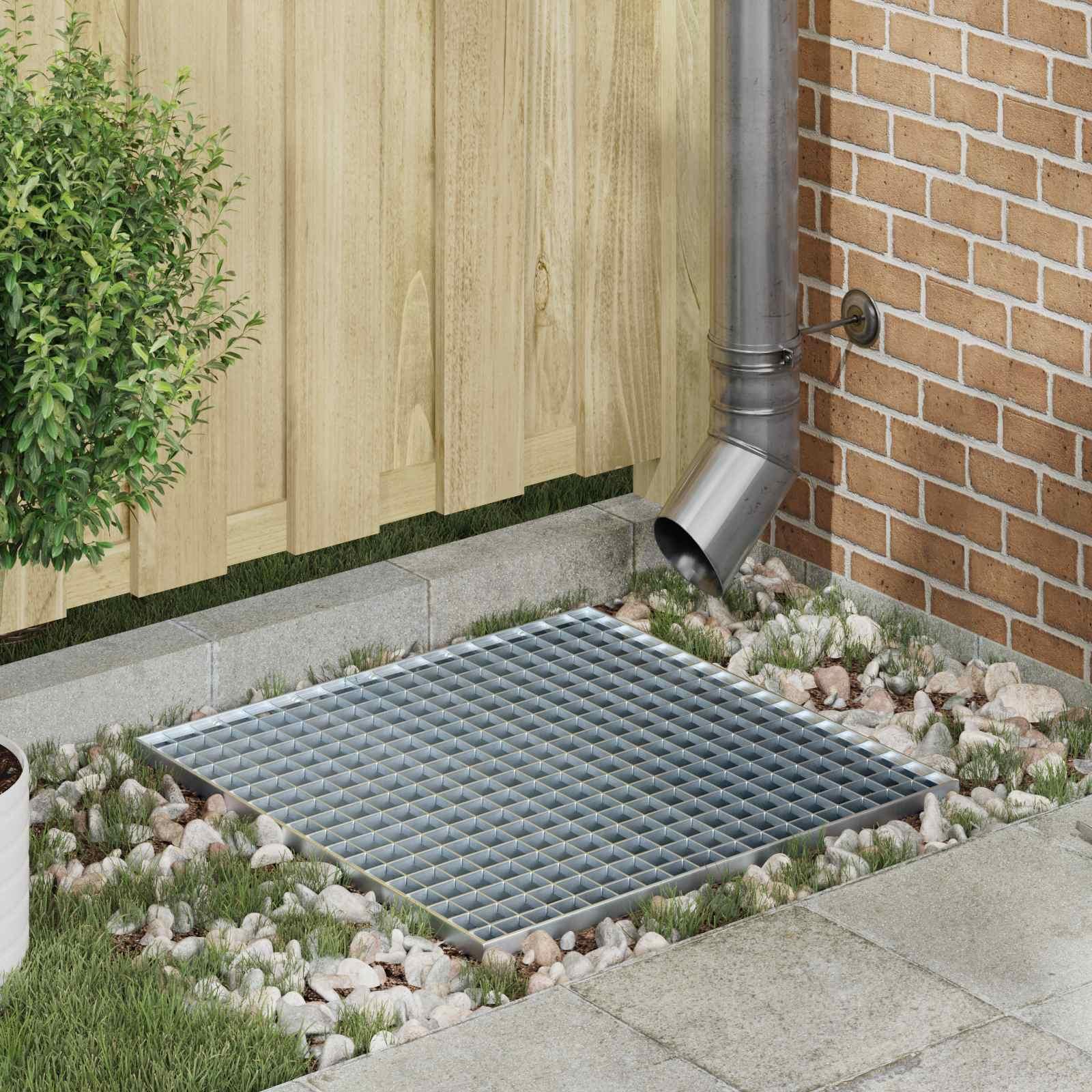 Gitter Sølv 60 x 60 x 2 cm Hot-Dip Galvaniseret Stål