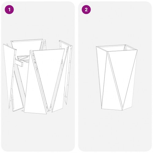 Plantekasse Rusten 40 x 40 x 75 cm Cortenstål