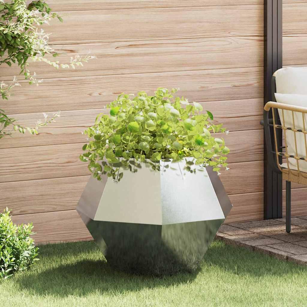 Plantekasse Sølv 75 x 75 x 60 cm Rustfrit stål