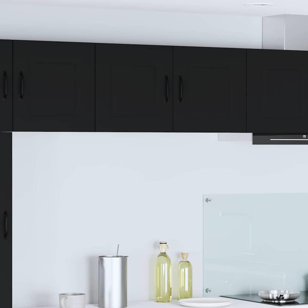 Vægskab til køkken med dør Sort 80 x 31 x 40 cm Konstrueret træ