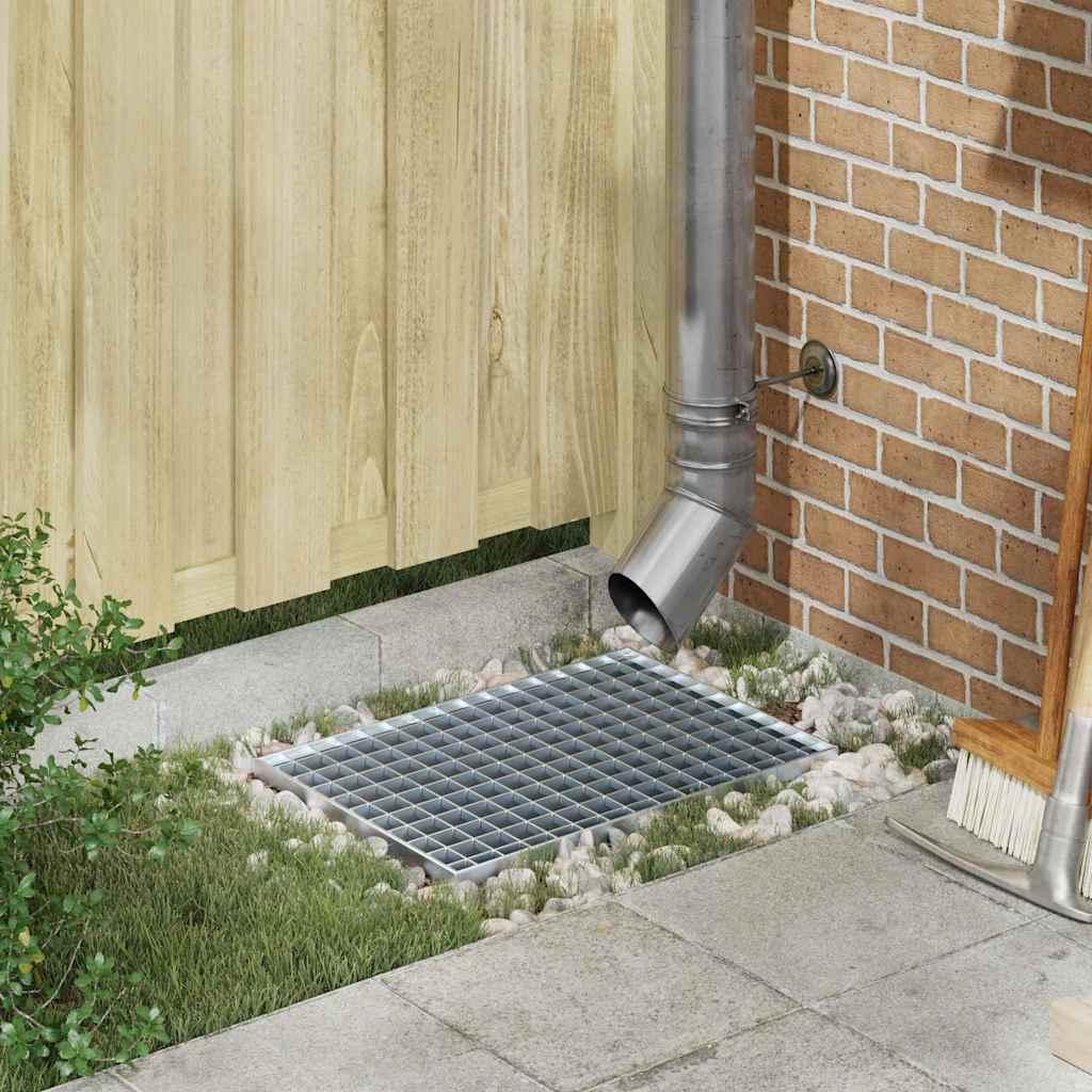 Gitter Sølv 50 x 35 x 2 cm Hot-Dip Galvaniseret Stål