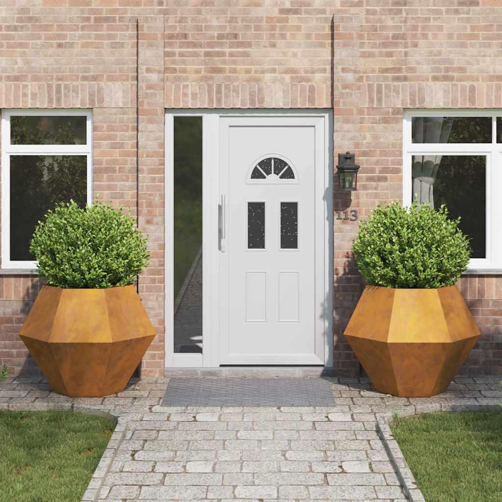 Plantekasse 2 stk Rusten 100 x 100 x 80 cm Cortenstål