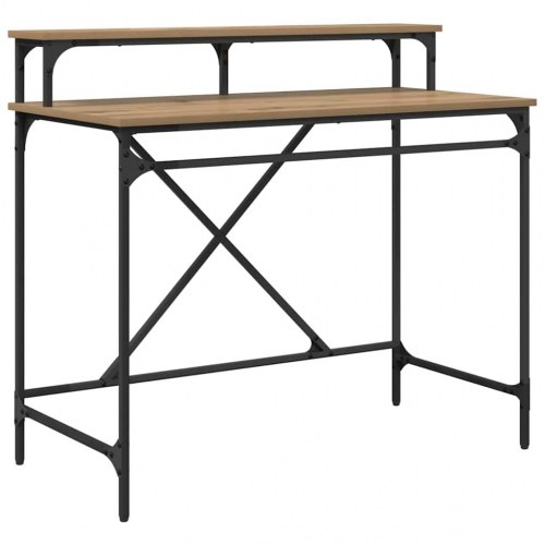 Skrivebord i artisan egetræ 100 x 50 x 90 cm