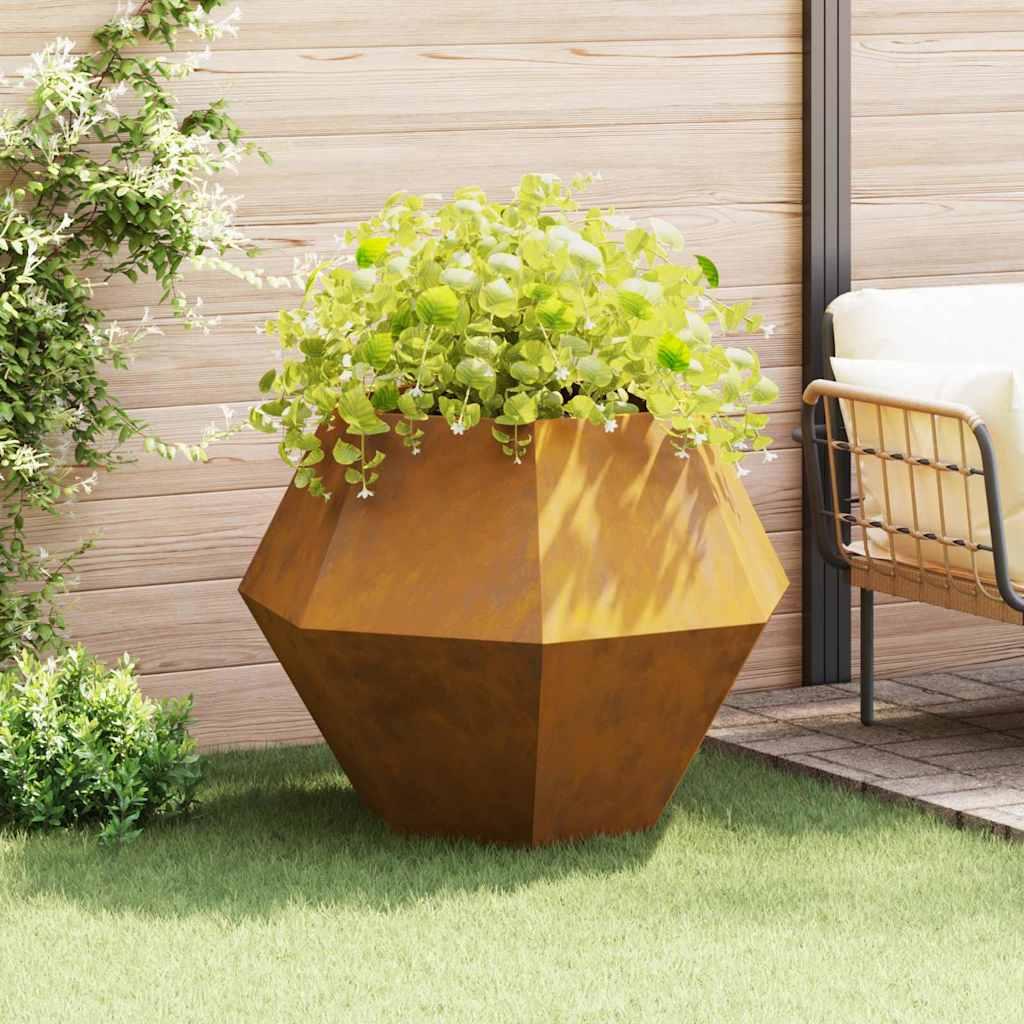 Plantekasse Rusten 100 x 100 x 80 cm Cortenstål