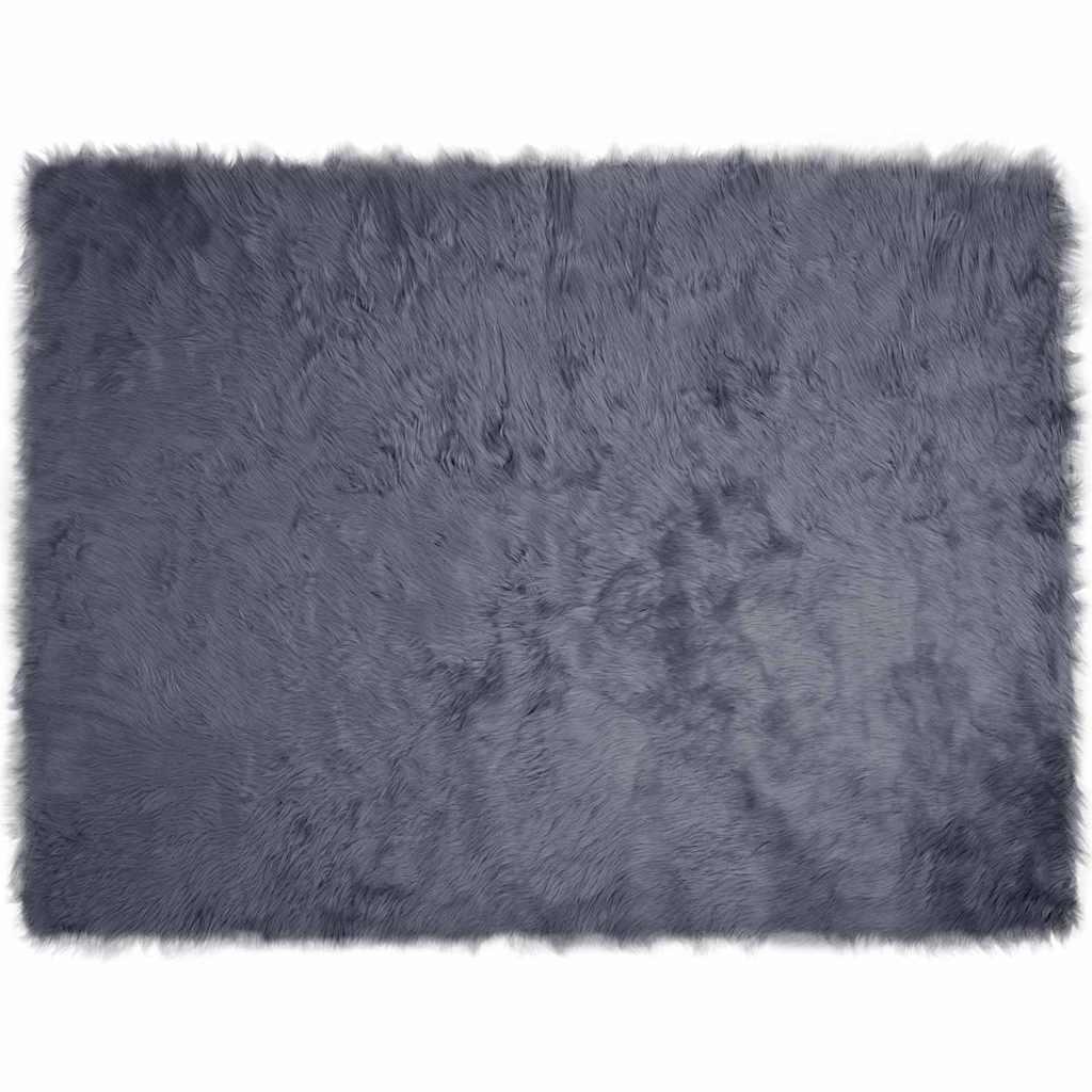 Falsk Fåreskind Tæppe Antracit 160 x 230 cm Polyester