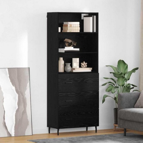 Highboard i sort eg 69,5 x 34 x 180 cm