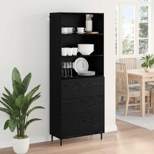 Highboard i sort eg 69,5 x 34 x 180 cm