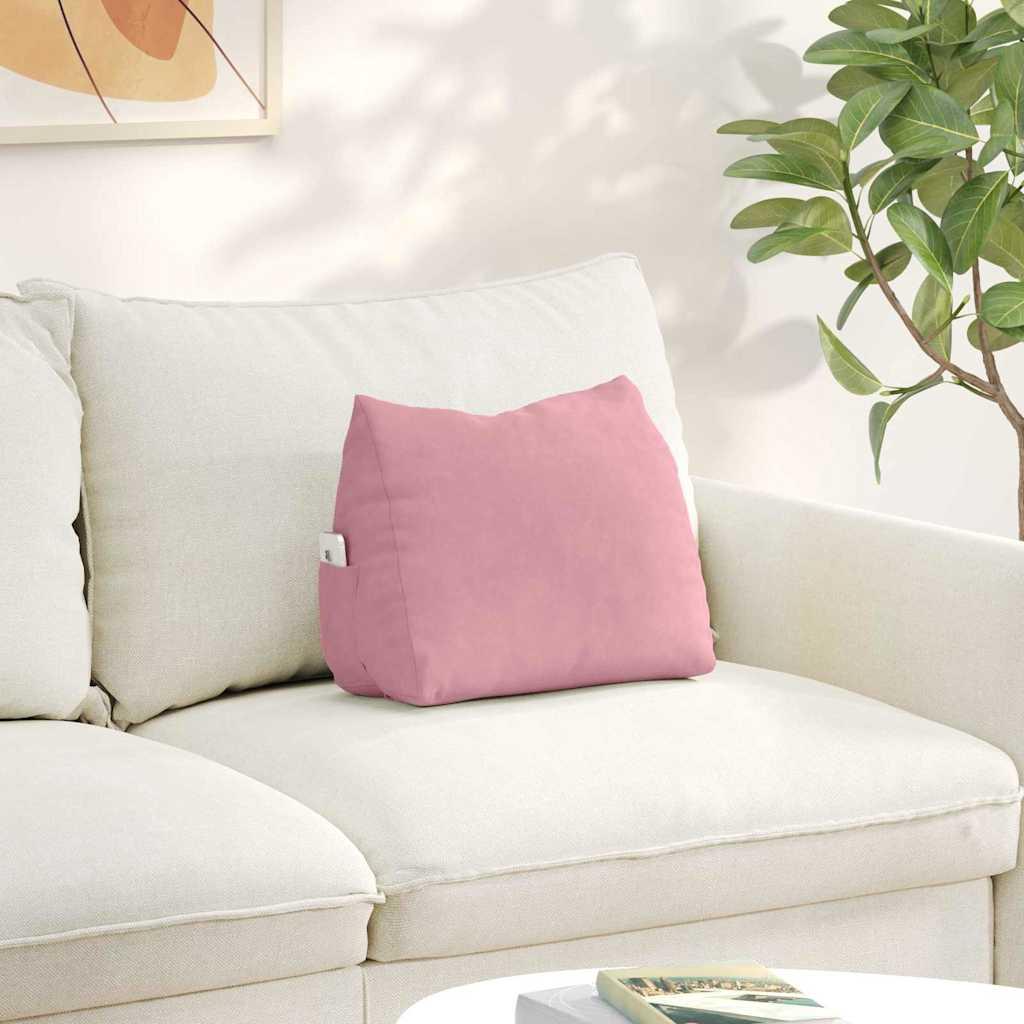 Rygpude Lyserød 45 x 20 x 35 cm Velourstof