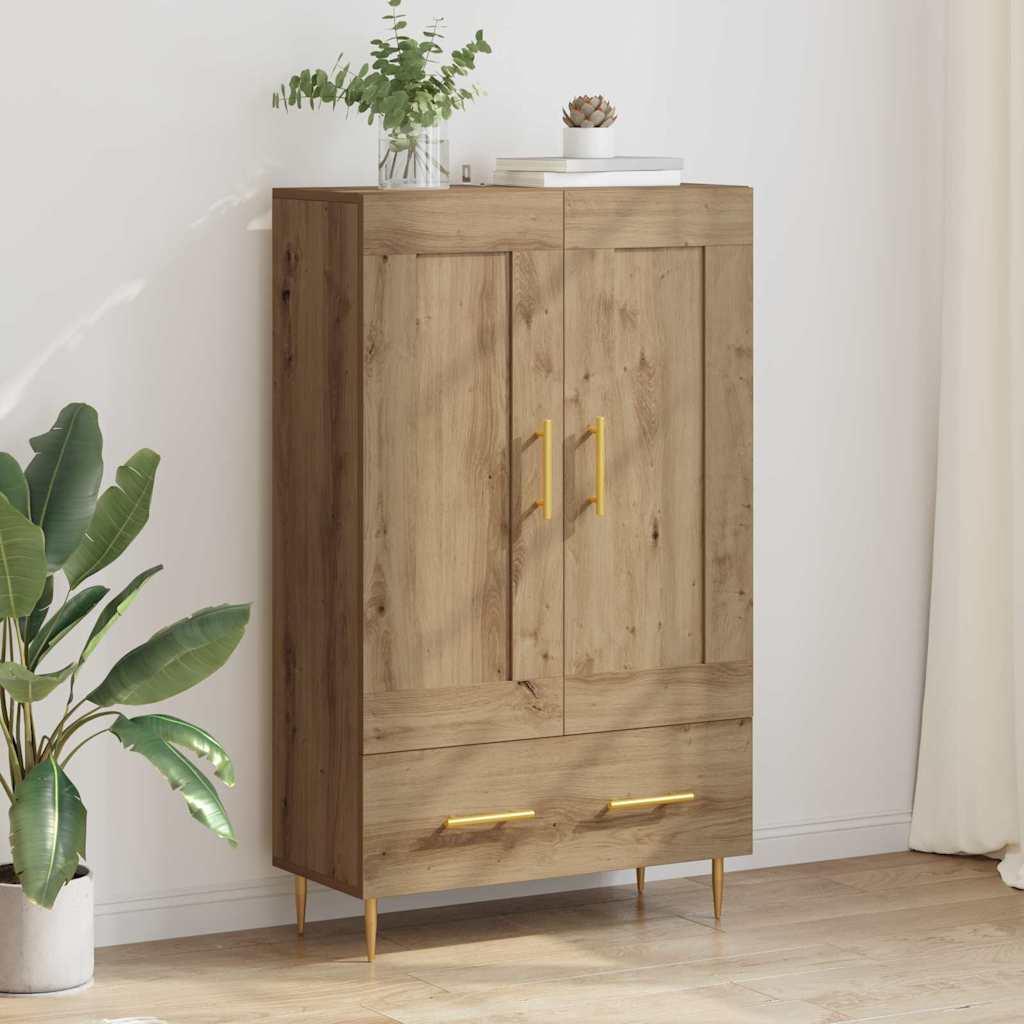 Highboard Artisan Egetræ 69,5 x 31 x 115 cm Konstrueret træ