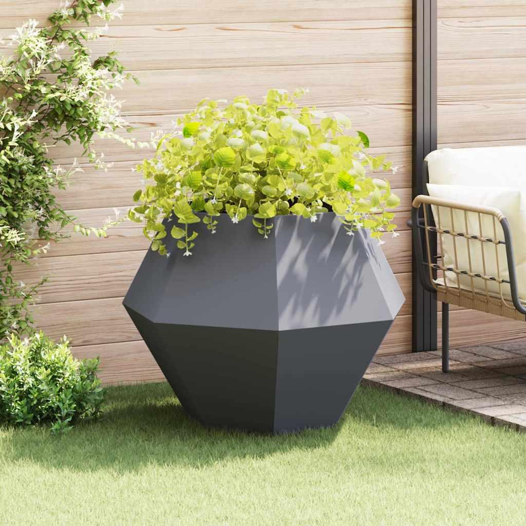 Plantekasse Antracit 100 x 100 x 80 cm Stål