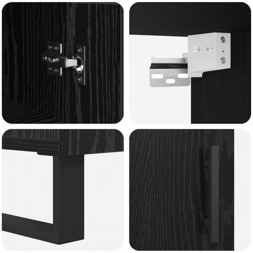 Highboard i sort eg 34,5 x 34 x 180 cm