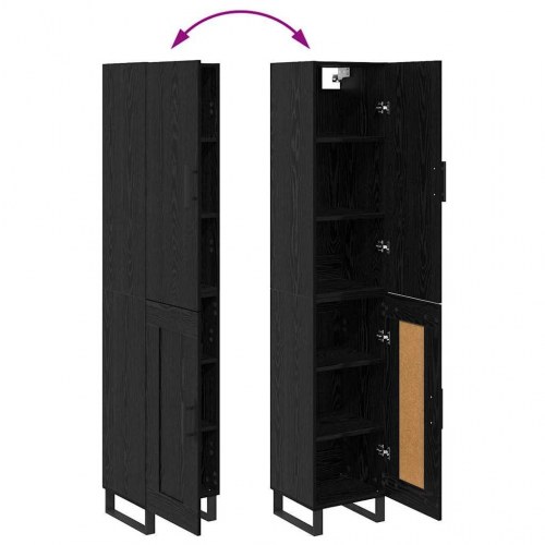Highboard i sort eg 34,5 x 34 x 180 cm