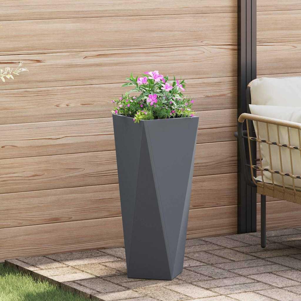 Plantekasse Antracit 30 x 30 x 75 cm Stål