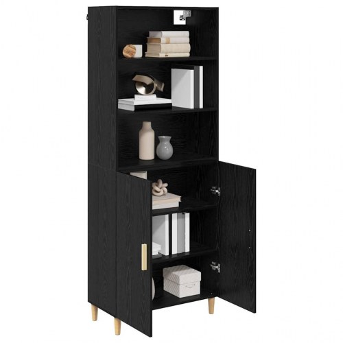 Highboard i sort eg 69,5 x 32,5 x 180 cm