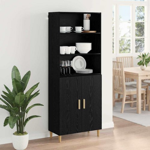 Highboard i sort eg 69,5 x 32,5 x 180 cm