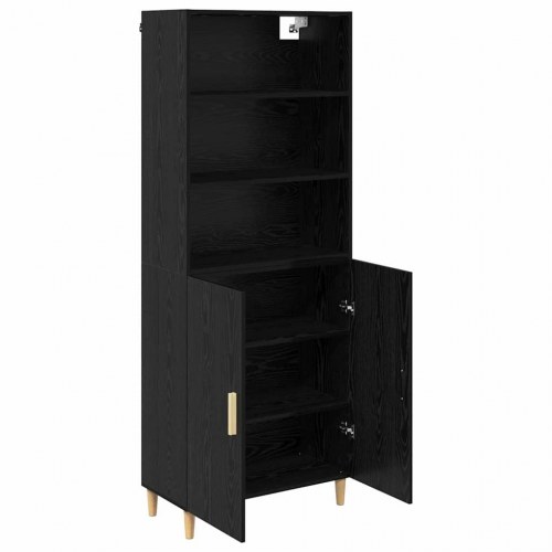 Highboard i sort eg 69,5 x 32,5 x 180 cm