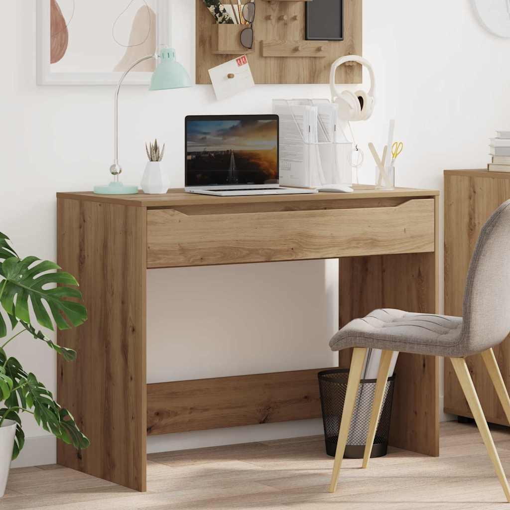 Bord med skuffe Artisan Egetræ 100 x 50 x 78 cm Konstrueret træ