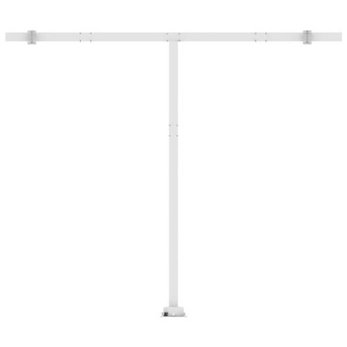 Fritstående markise 300x250 cm manuel betjening gul og hvid