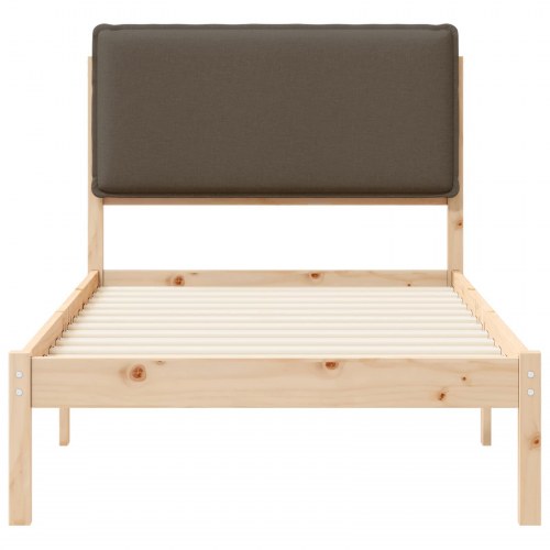 Sengestel med Polstret Hovedgavl Gråbrun 90 x 200 cm
