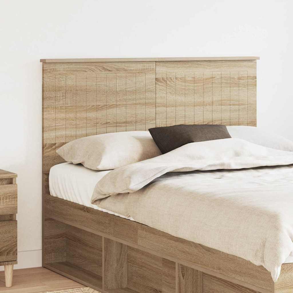 Hovedgærde Med Hovedgærde Konstrueret Træ - Sonoma-eg / 120 cm