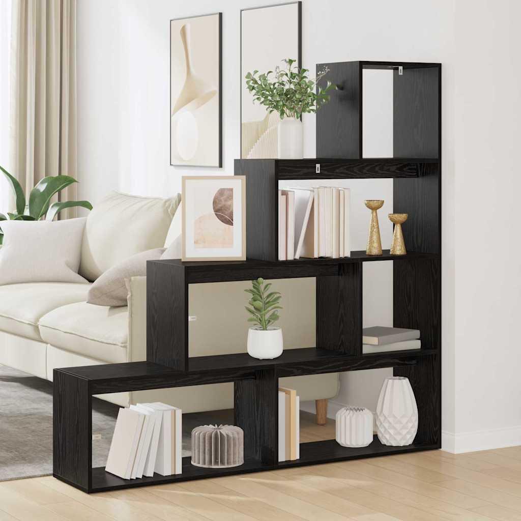 Rumdivider boghylde Sort eg 137,5 x 29 x 103,5 cm
