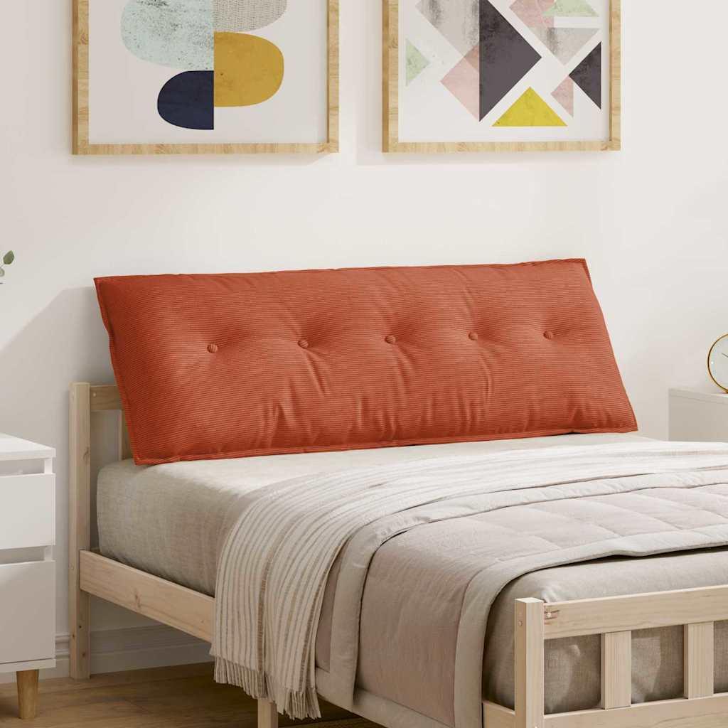 Rygpude Rød orange 140 x 50 cm Velourstof