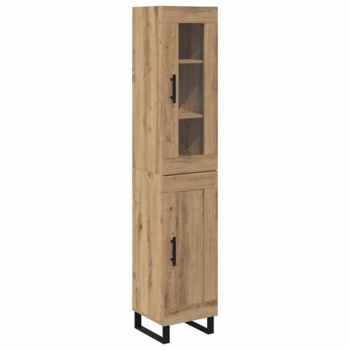 Highboard i artisan egetræ 34,5 x 34 x 180 cm
