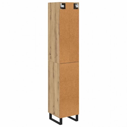 Highboard i artisan egetræ 34,5 x 34 x 180 cm