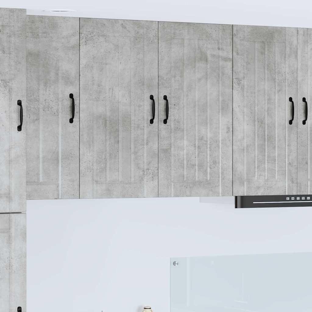 Vægskab LUCCA - betongrå, 80 × 31 × 80 cm, konstrueret træ