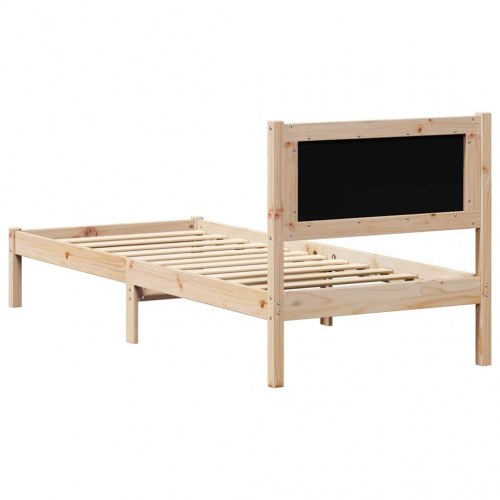 Sengestel med hovedgærde - sort 90 x 200 cm